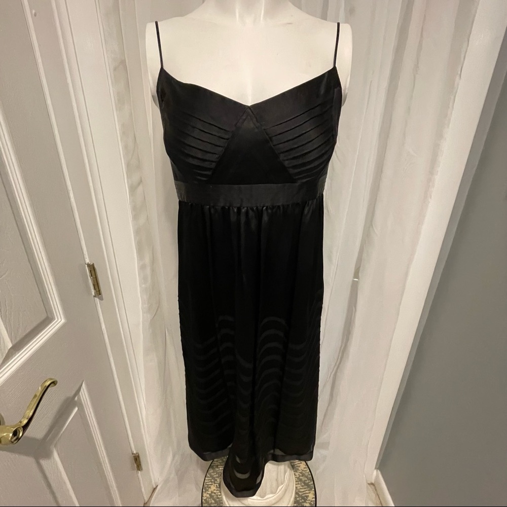 BCBG MAXAZRIA BLACK SILK COCKTAIL DRESS S/8